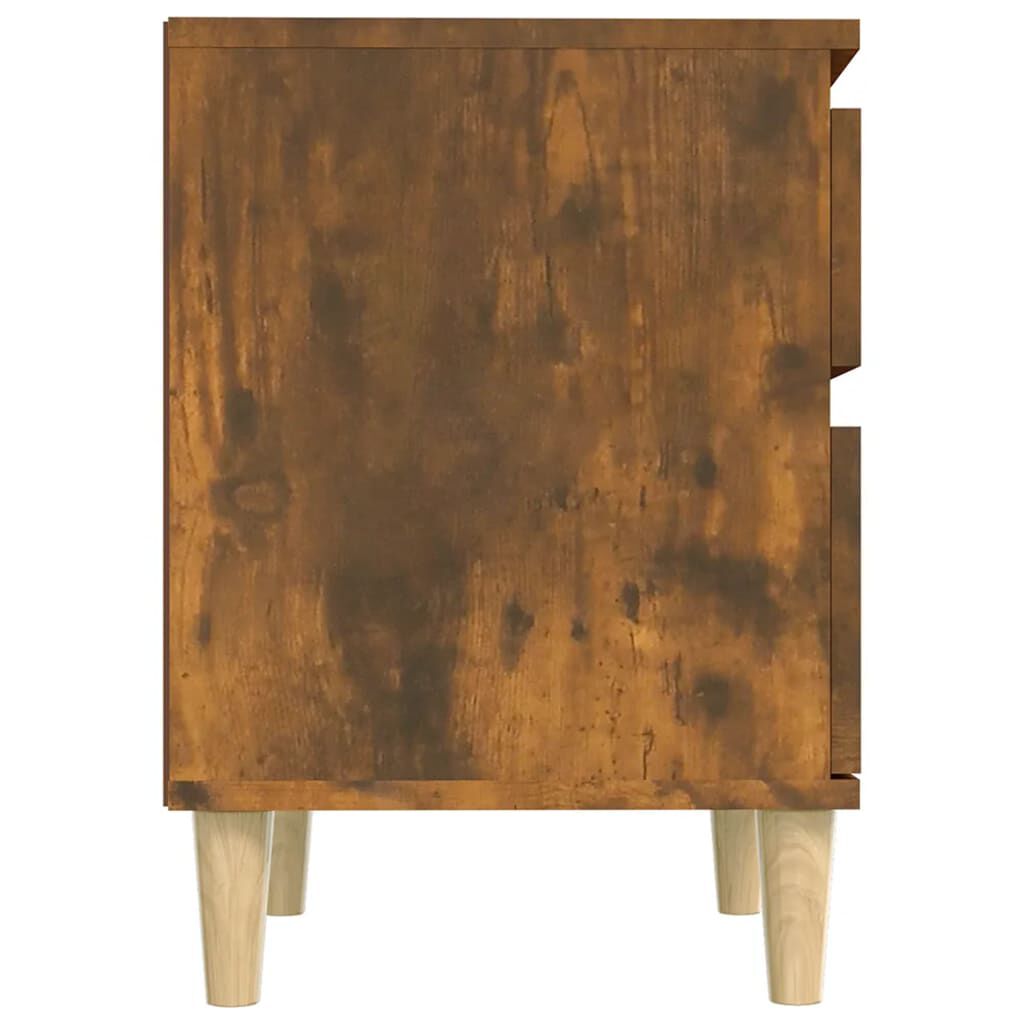 vidaXL Κομοδίνα 2 τεμ. Καπνιστή Δρυς 40 x 35 x 50 εκ.