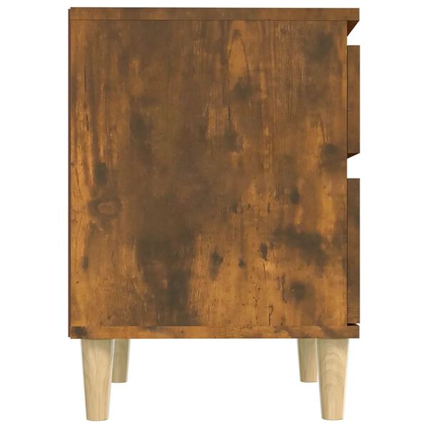 vidaXL Κομοδίνα 2 τεμ. Καπνιστή Δρυς 40 x 35 x 50 εκ.