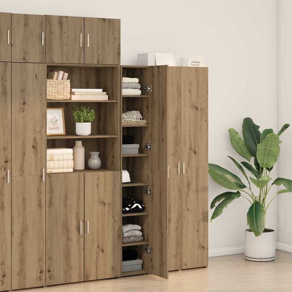 vidaXL Highboard 2 pcs Artisan Oak 30 x 42,5 x 185 &epsilon;&kappa;