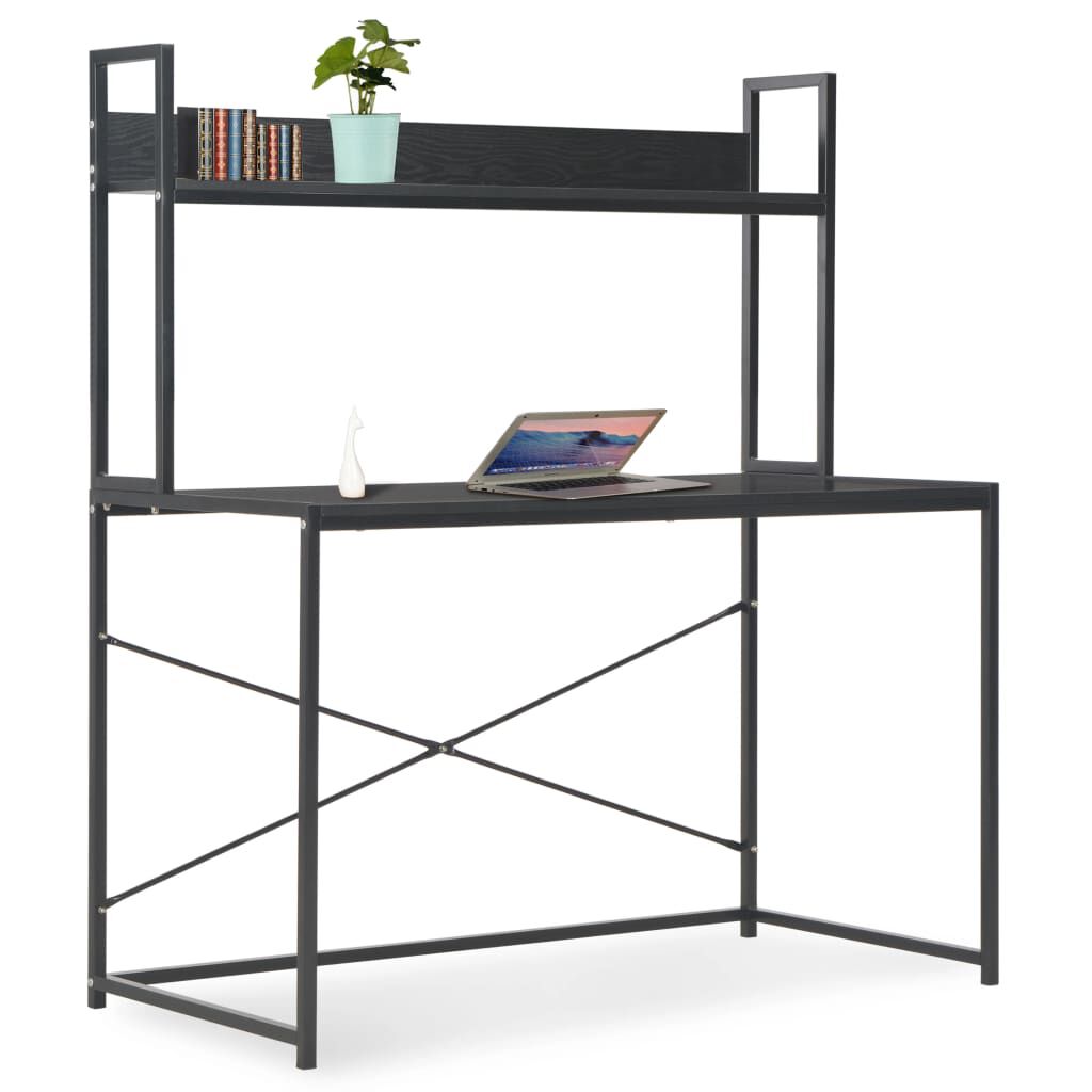 vidaXL Γραφείο Υπολογιστή Μαύρο 120 x 60 x 138 εκ.