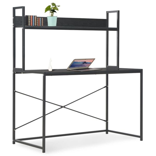 vidaXL Γραφείο Υπολογιστή Μαύρο 120 x 60 x 138 εκ.