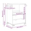 vidaXL Τρόλεϊ Κουζίνας OTTA 59x45x80 εκ. από Μασίφ Ξύλο Πεύκου