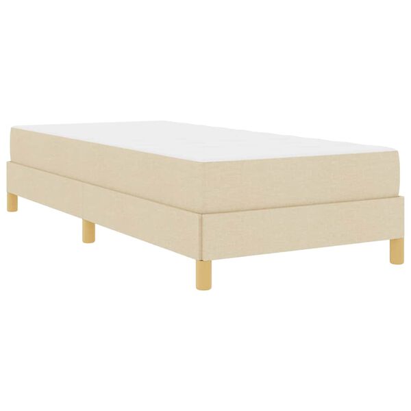 vidaXL Κρεβάτι με ελατήρια Κρέμα και Καφέ 90 x 190 cm