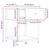 vidaXL Κομοδίνο Γκρι sonoma 42 x 41 x 56 εκ. Επεξεργασμένο ξύλο