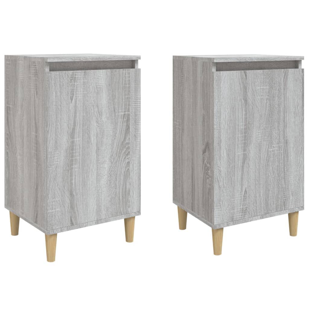 vidaXL Κομοδίνα 2 τεμ. Γκρι Sonoma 40x35x70 εκ. από Επεξεργασμένο Ξύλο