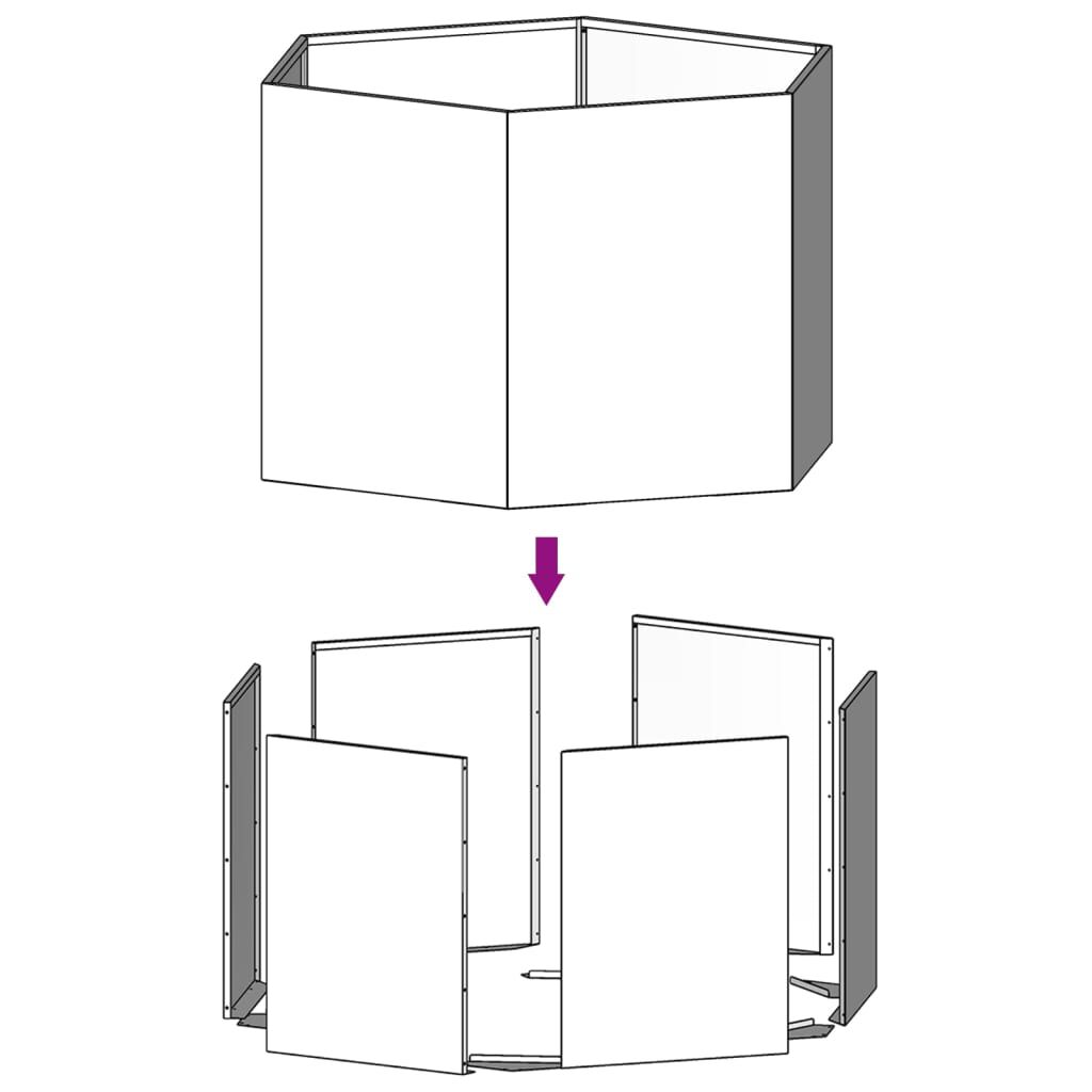 vidaXL Ζαρντινιέρα Σκουρ. 40 x 40 x 45 εκ. Ατσάλι Σκληρυθέν στον Αέρα