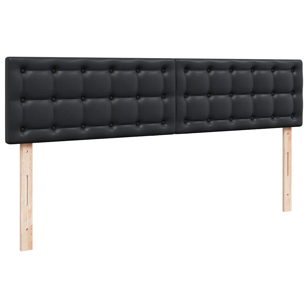 vidaXL Οθωμανικό κρεβάτι με στρώμα Μαύρο 180x200cm Faux Leather