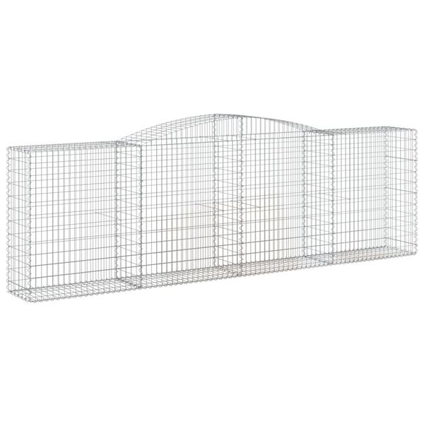 vidaXL Συρματοκιβώτια Τοξωτά 2 τεμ. 400x50x120/140 εκ. Γαλβαν. Ατσάλι