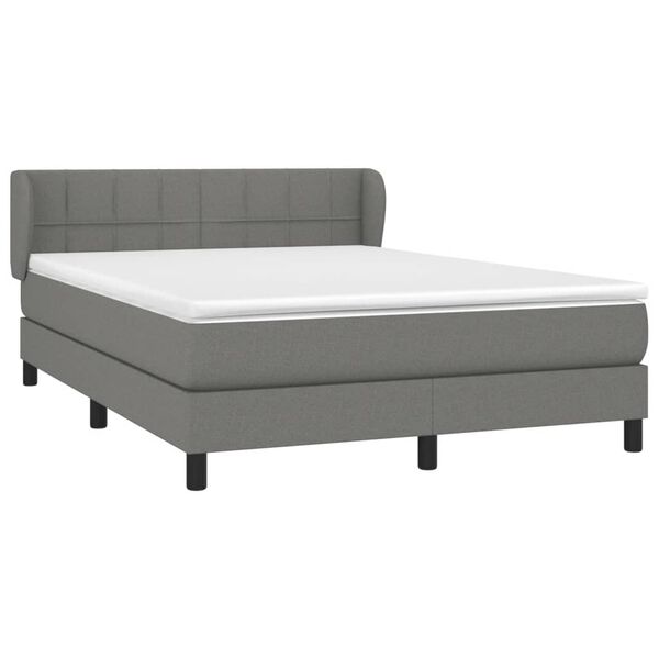 vidaXL &Kappa;&rho;&epsilon;&beta;ά&tau;&iota; Boxspring &mu;&epsilon; &Sigma;&tau;&rho;ώ&mu;&alpha; &Sigma;&kappa;&omicron;ύ&rho;&omicron; &Gamma;&kappa;&rho;&iota; 140x200 &epsilon;&kappa; &Upsilon;&phi;&alpha;&sigma;&mu;ά&tau;&iota;&nu;&omicron;