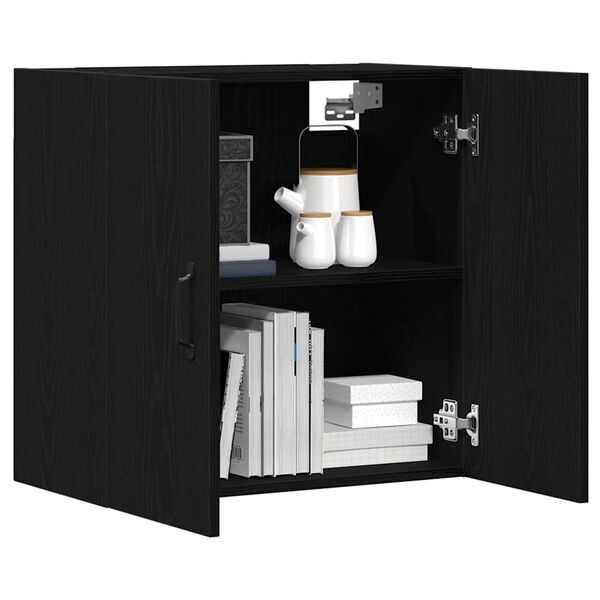 vidaXL Ντουλάπι Τοίχου Μαύρο Δρυς 60x31x60 εκ. από Τεχνητό Ξύλο