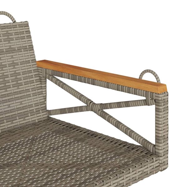 vidaXL Παγκάκι Κούνια Γκρι 63x62x40 εκ. από Συνθετικό Ρατάν