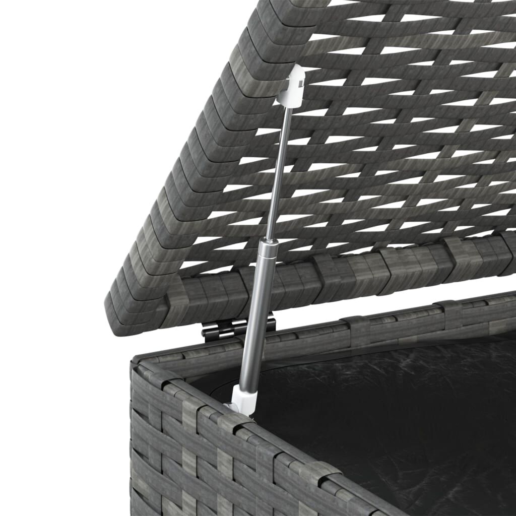vidaXL Κουτί Μαξιλαριού Κήπου Γκρι 100x49x103,5 εκ. Ρατάν Πολυαιθ.