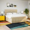 vidaXL &Kappa;&rho;&epsilon;&beta;ά&tau;&iota; Boxspring &mu;&epsilon; &Sigma;&tau;&rho;ώ&mu;&alpha; &Kappa;&rho;&epsilon;&mu; 180x200 &epsilon;&kappa;. &Upsilon;&phi;&alpha;&sigma;&mu;ά&tau;&iota;&nu;&omicron;