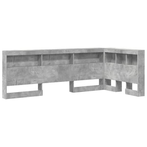 vidaXL Κεφαλάρι Αποθήκης Γκρι σκυροδέματος 75 cm Επεξεργασμένο ξύλο