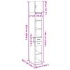vidaXL Ντουλάπι Αποθήκευσης Στενό Λευκό 30x42,5x225 εκ. Επεξεργ. Ξύλο