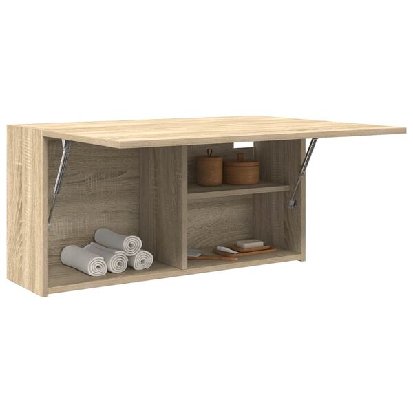 vidaXL Ντουλάπι τοίχου μπάνιου Sonoma Oak 80x25x40 cm