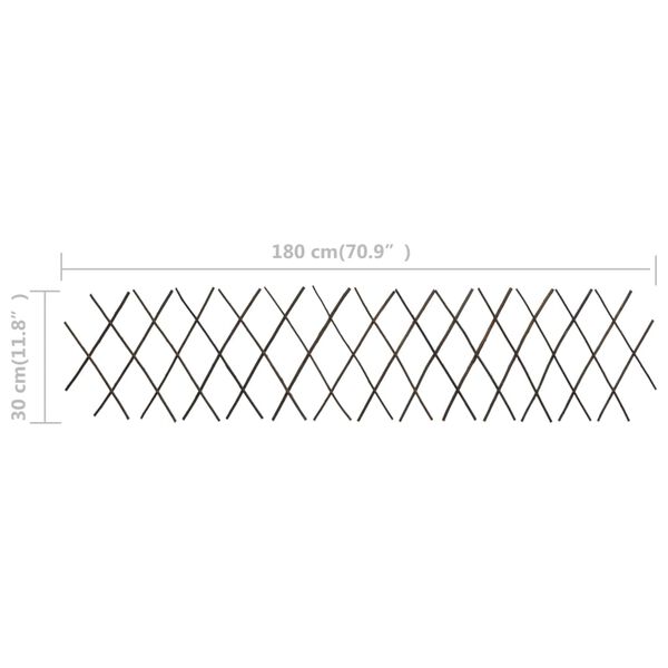 vidaXL Καφασωτό Φράχτης 5 τεμ. 180 x 30 εκ. από Ιτιά