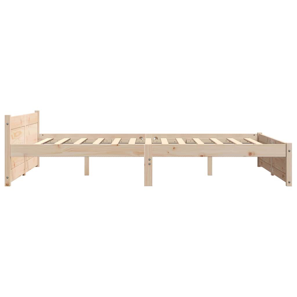 vidaXL Πλαίσιο Κρεβατιού 150 x 200 εκ. Μασίφ Ξύλο King Size