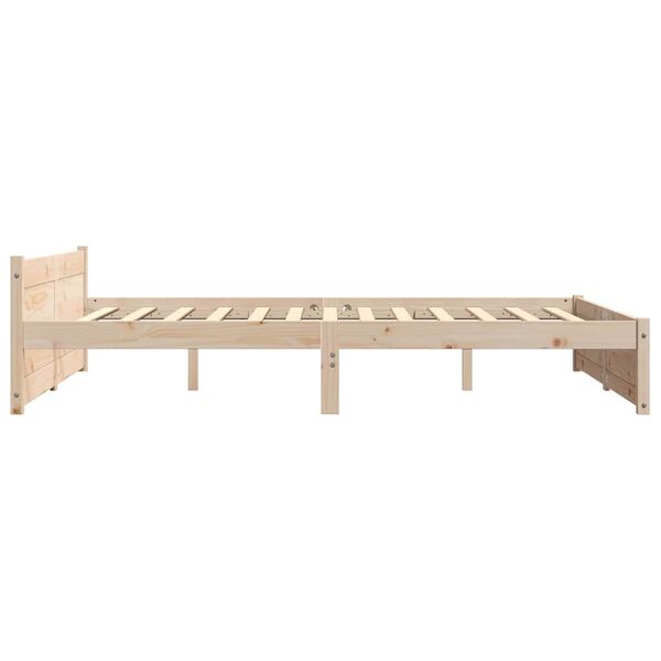 vidaXL Πλαίσιο Κρεβατιού 150 x 200 εκ. Μασίφ Ξύλο King Size
