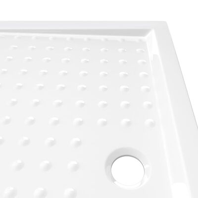 vidaXL Βάση Ντουζιέρας με Σχέδιο Τάπας Λευκή 70 x 100 x 4 εκ. από ABS