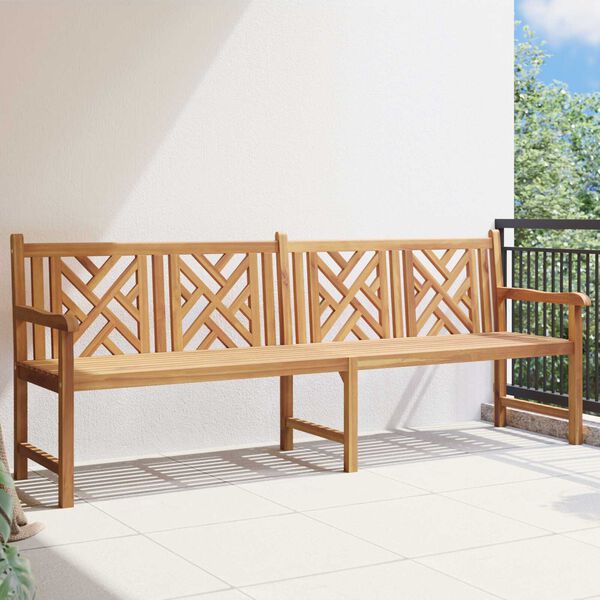 vidaXL Παγκάκι κήπου Καφέ 228 x 60 x 90 εκ Μασίφ ξύλο teak