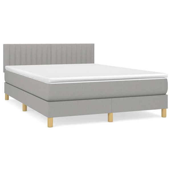 vidaXL &Kappa;&rho;&epsilon;&beta;ά&tau;&iota; Boxspring &mu;&epsilon; &Sigma;&tau;&rho;ώ&mu;&alpha; &Alpha;&nu;&omicron;&iota;&chi;&tau;ό &Gamma;&kappa;&rho;&iota; 140x200 &epsilon;&kappa;. &Upsilon;&phi;&alpha;&sigma;&mu;ά&tau;&iota;&nu;&omicron;