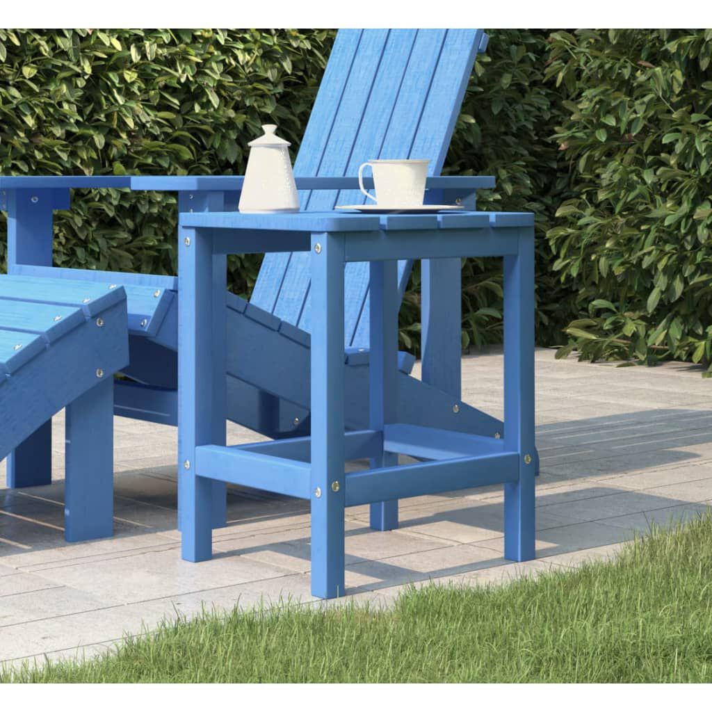 vidaXL Τραπέζι Κήπου Adirondack Γαλάζιο 38 x 38 x 46 εκ. από HDPE