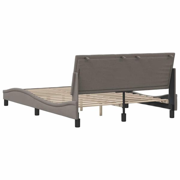 vidaXL Σκελετός Κρεβατιού Χωρίς Στρώμα Taupe 140x190 εκ. Υφασμάτινο