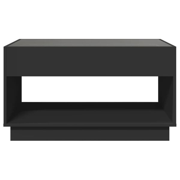 vidaXL Τραπεζάκι Σαλονιού Infinity LED Μαύρο 90x50x50 εκ.