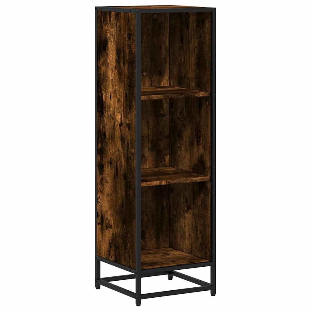 vidaXL Βιβλιοθήκη Καπνιστή Δρυς 33,5x33x107,5εκ από Επεξεργασμένο Ξύλο