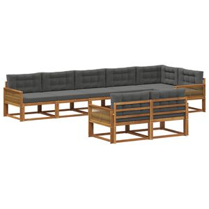 vidaXL &Sigma;&epsilon;&iota;&rho;ά &Kappa;&alpha;&nu;&alpha;&pi;έ &Epsilon;&xi;&omega;&tau;&epsilon;&rho;&iota;&kappa;&omicron;ύ &mu;&epsilon; &mu;&alpha;&xi;&iota;&lambda;ά&rho;&iota; 8 pcs &Phi;&upsilon;&sigma;&iota;&kappa;ό &kappa;&alpha;&iota; &Alpha;&nu;&theta;&rho;&alpha;&kappa;ί