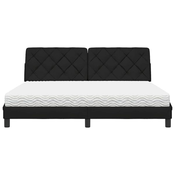 vidaXL Κρεβάτι Μαύρο 180x200 εκ. Υφασμάτινο