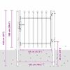 vidaXL Πύλη Φράχτη Γκρι 100 x 100 cm Χάλυβας με Επικάλυψη Πούδρας