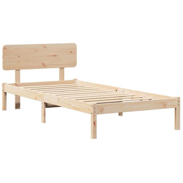 vidaXL Σκελετός Κρεβατιού Φυσικό 100 x 200 cm Μασίφ ξύλο πεύκου
