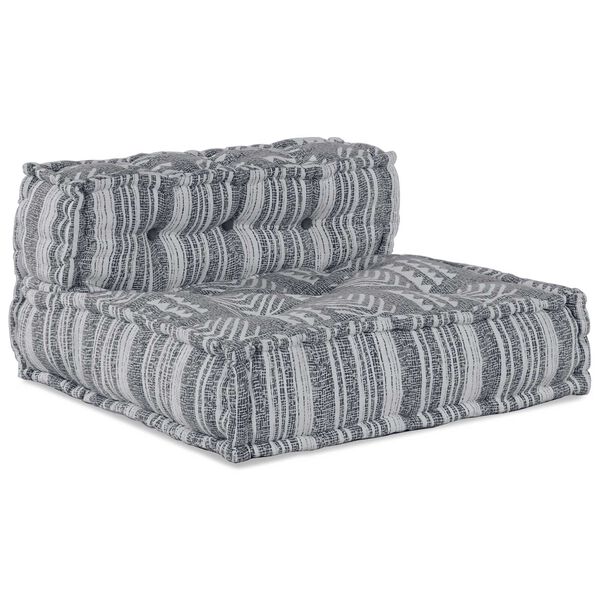 vidaXL Μοντέρνος Πούφ Σαλονιού 3 Θέσεων - Light Grey Fabric, Εύκολη Μετατροπή