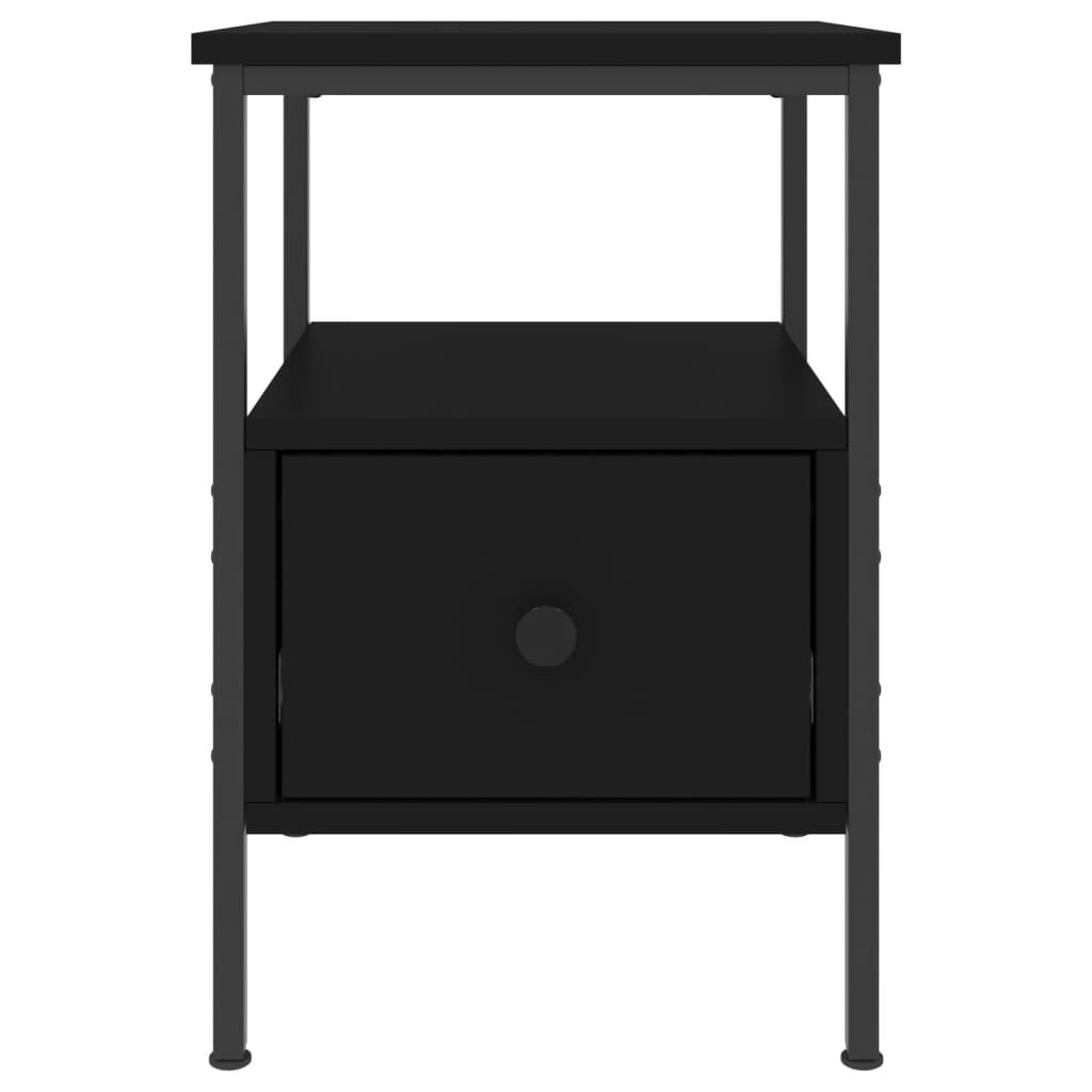 vidaXL Κομοδίνο Μαύρο 34 x 36 x 50 εκ. από Επεξεργασμένο Ξύλο