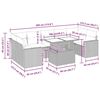 vidaXL Σαλόνι Κήπου Σετ 8 τεμ Γκρι Συνθετικό Ρατάν Μαξιλάρια ακακίας