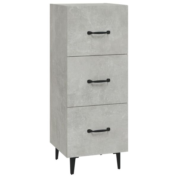 vidaXL Ντουλάπι Γκρι Σκυροδέματος 34,5x34x90 εκ. Επεξεργασμένο Ξύλο