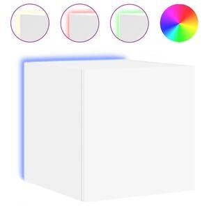 vidaXL Έπιπλο Τοίχου Τηλεόρασης με LED Λευκό 30,5x35x30 εκ.