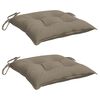 vidaXL Μαξιλάρια Καρέκλας Κήπου 2 τεμ. Taupe 40x40x7 εκ. Υφασμάτινα