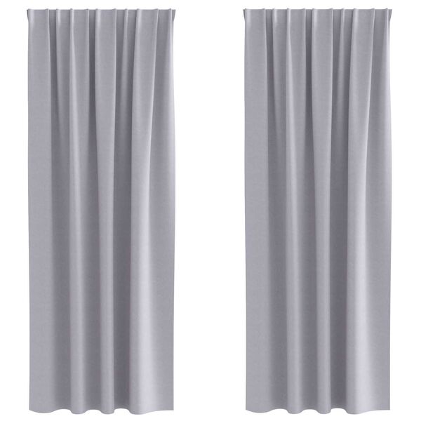 vidaXL Κουρτίνες 2 pcs Μεταλλικό Γκρι 245 x 140 εκ. Πολυεστέρας