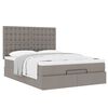 vidaXL Οθωμανικό κρεβάτι με στρώμα Taupe 140x200cm ύφασμα