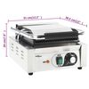 vidaXL Τοστιέρα Ραβδωτή Panini 1800 W 31x30,5x20 εκ. Ανοξείδωτο Ατσάλι