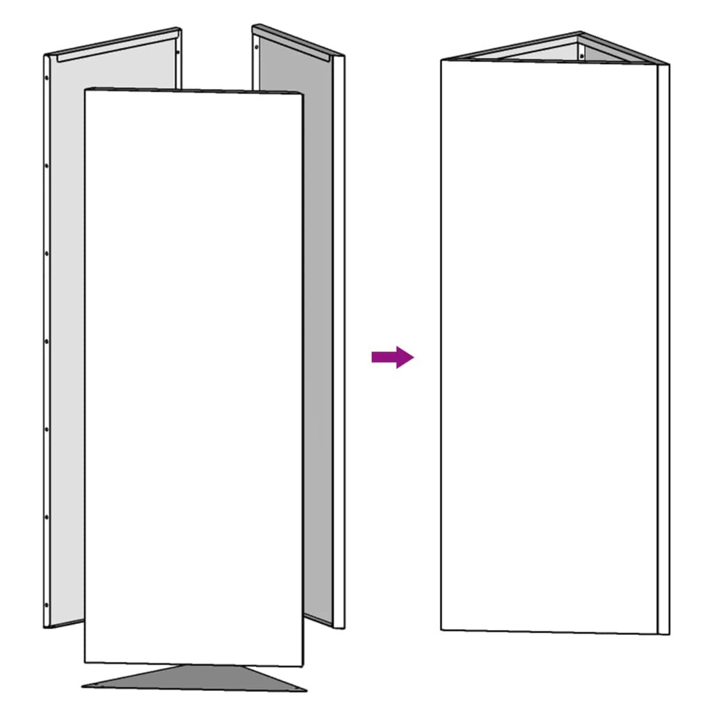 vidaXL Ζαρντινιέρα Κήπου Ανθρακί Τρίγωνο 40x34,5x70 εκ. Ατσάλι