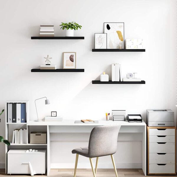 vidaXL &Rho;ά&phi;&iota;&alpha; &Tau;&omicron;ί&chi;&omicron;&upsilon; 4 &tau;&epsilon;&mu;. &Mu;&alpha;ύ&rho;&alpha; 80x23,5x3,8 &epsilon;&kappa;. MDF