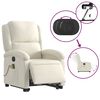 vidaXL Πολυθρόνα Μασάζ Ηλεκ. Ανακλινόμενη με Ανύψωση Κρεμ Βελούδο