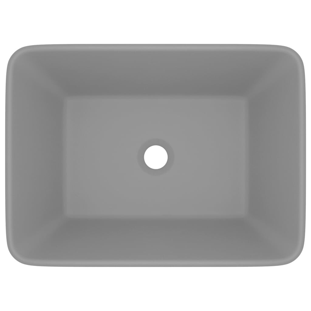 vidaXL Νιπτήρας Πολυτελής Ανοιχτό Γκρι Ματ 41x30x12 εκ. Κεραμικός