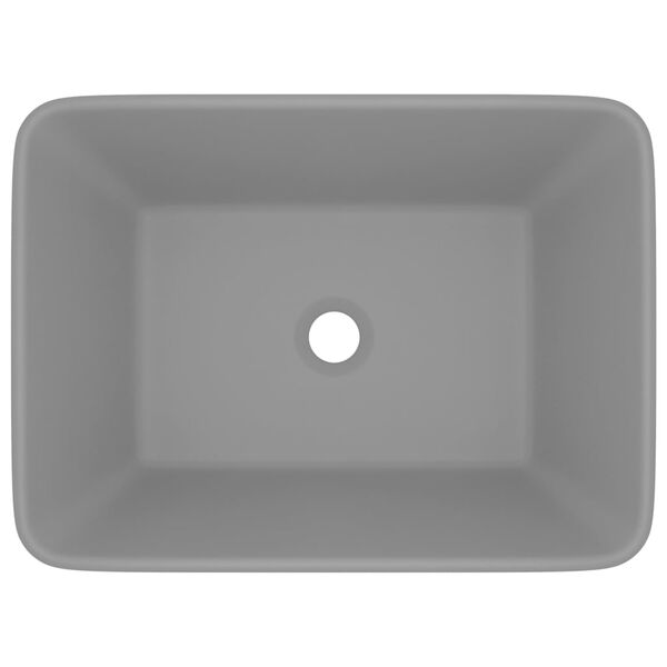 vidaXL Νιπτήρας Πολυτελής Ανοιχτό Γκρι Ματ 41x30x12 εκ. Κεραμικός