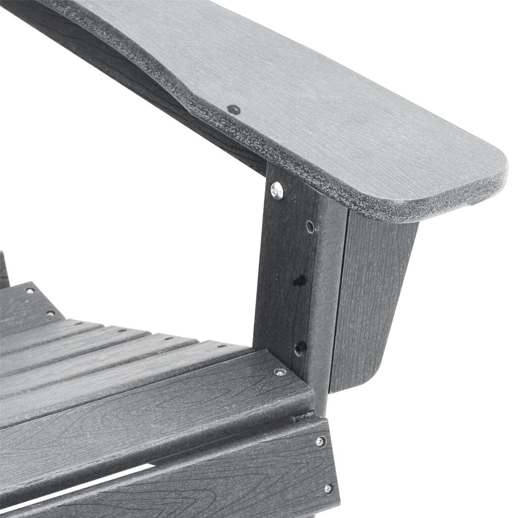 vidaXL Καρέκλα Adirondack Ανοιχτό γκρι 74x82x91 cm HDPE