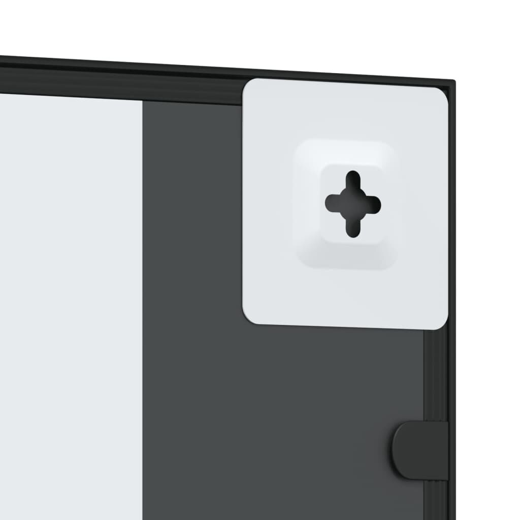 vidaXL Καθρέφτης Ορθογώνιος Μαύρος 40 x 80 εκ. από Σίδερο
